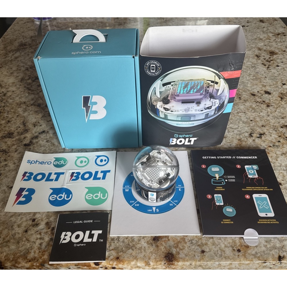 Sphero BOLT K002 Coding & AI Learning Robot Ball App Enabled Robot w/Charger Box